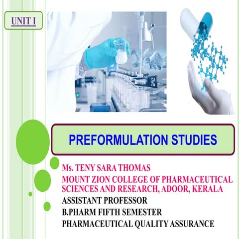 Preformulation Studies
