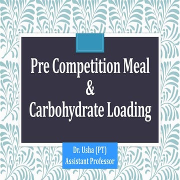 Pre game meal &amp; carbs loading