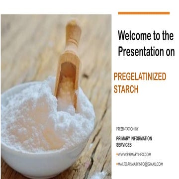Pregelatinized starch | PDF