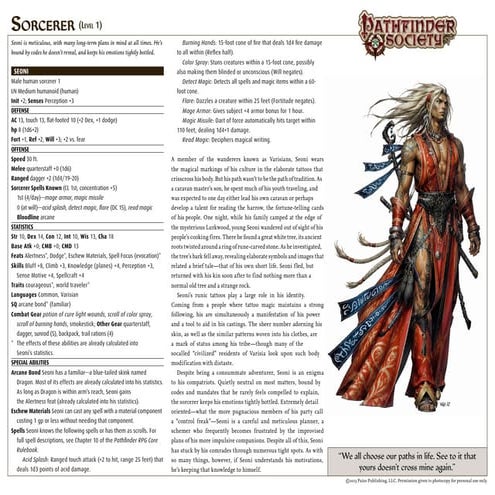 Male Seoni: Detailed Pathfinder Sorcerer Character Overview and ...