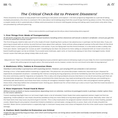 Pregnancy travel-essentials