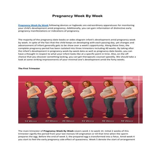 Pregnancy week by week