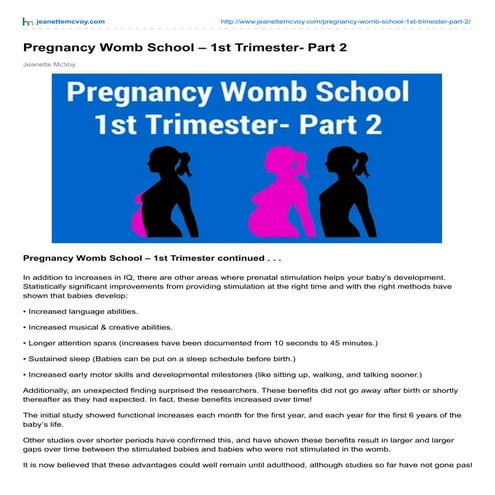 Pregnancy womb school  1st trimester  part 2