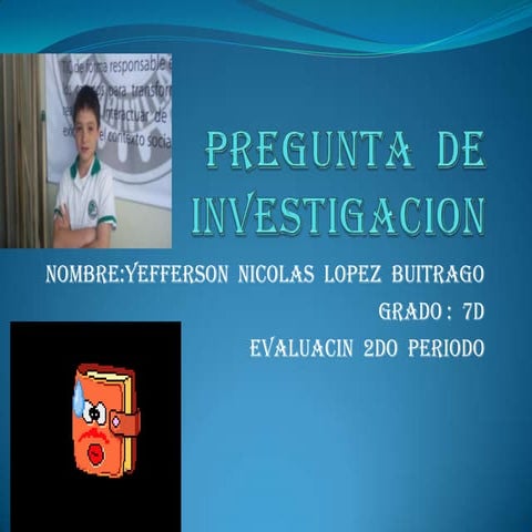Pregunta  de  investigacion