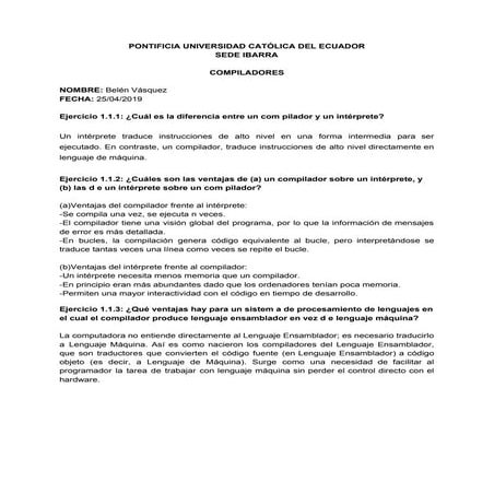 Procesadores de Lenguajes