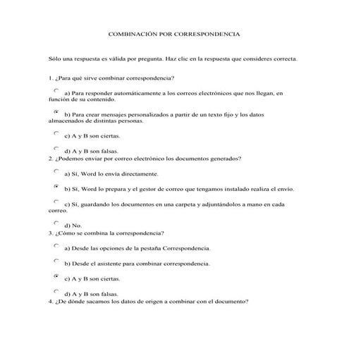 capitulo 2 Preguntas combinacion por correspondencia