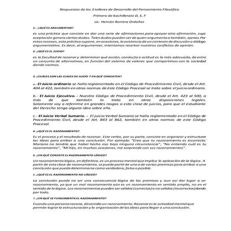 Preguntas de desarrollo del pensamiento filosófico correspondiente al 2do par...