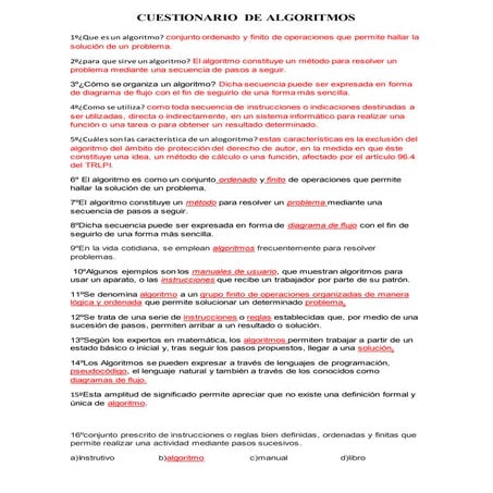 preguntas de algoritmos