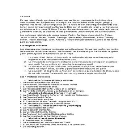 preguntas y respuestas sobre la biblia catecismo