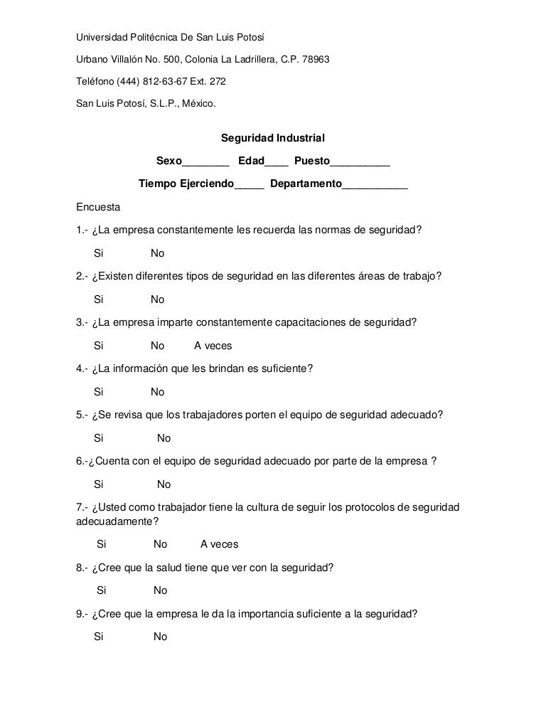 preguntas basicas para una entrevista personal preguntas de encuesta y entrevista seguridad industrial preguntas basicas para una entrevista personal preguntas de encuesta y entrevista seguridad industrial
