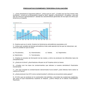 Preguntas exámenes tercera evaluación