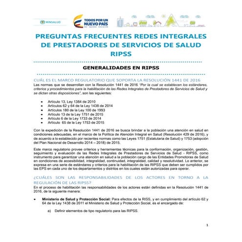 Preguntas frecuentes abece ripss | PDF