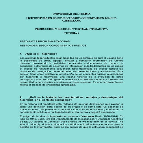 Preguntas generadoras