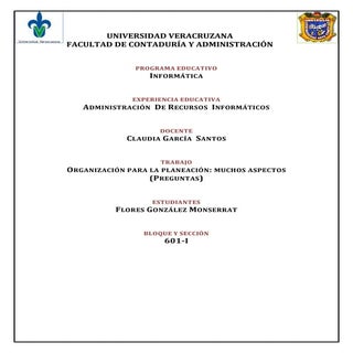 Preguntas(organizacion para la plan...