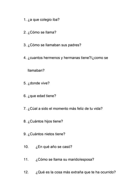 preguntas basicas para hacer una biografia entrevista a mi abuelo preguntas basicas para hacer una biografia entrevista a mi abuelo