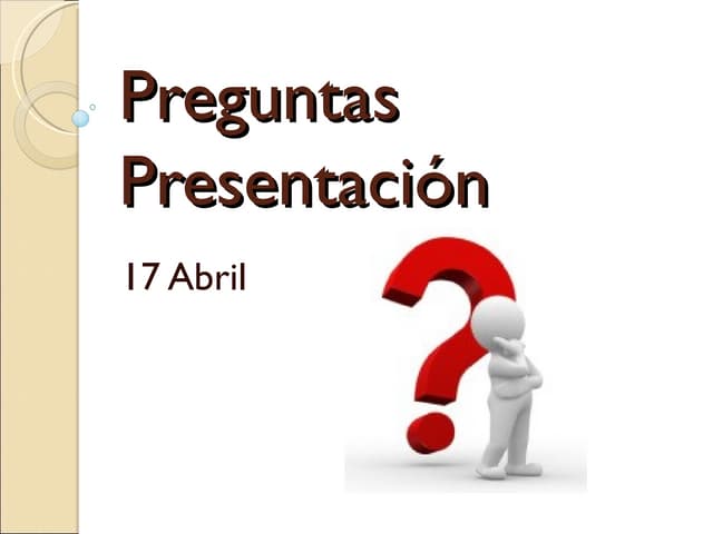 Preguntas Presentación