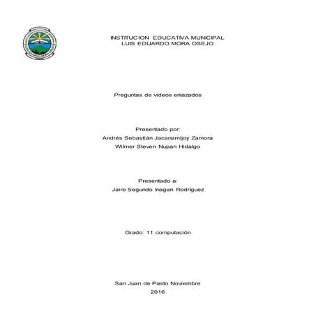 Preguntas sobre videos enlazados