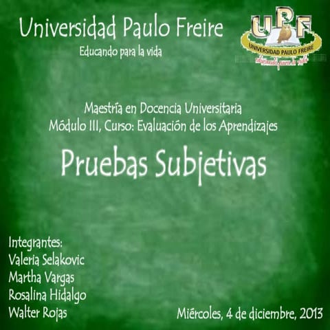 Preguntas subjetivas