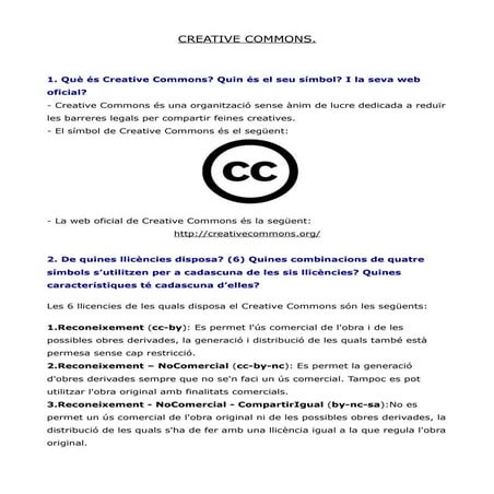 Preguntes creative commons | ODT