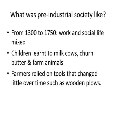 Preindustrial society