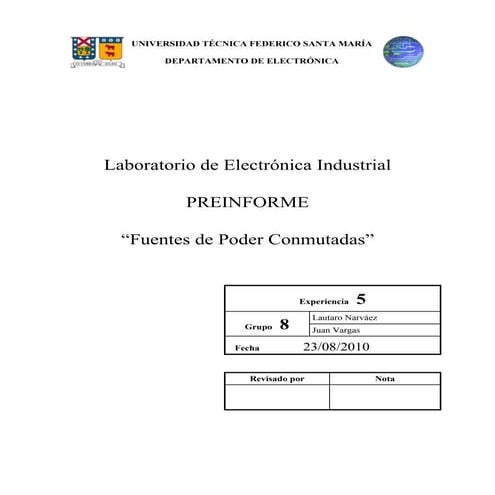 Preinforme fuente switching