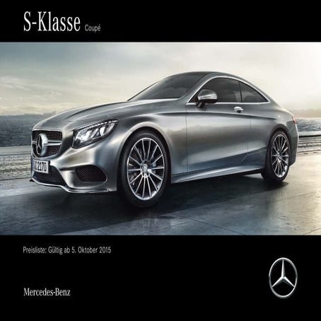Mercedes s klasse-coupe preisliste Deutschland
