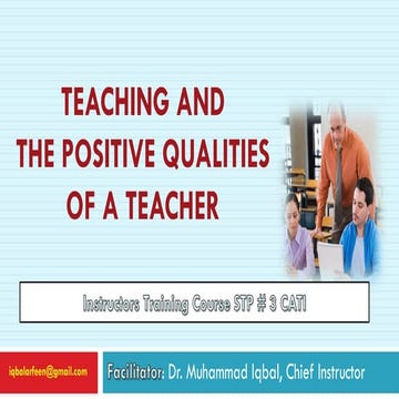 Qualities of a Good Teacher | PPT