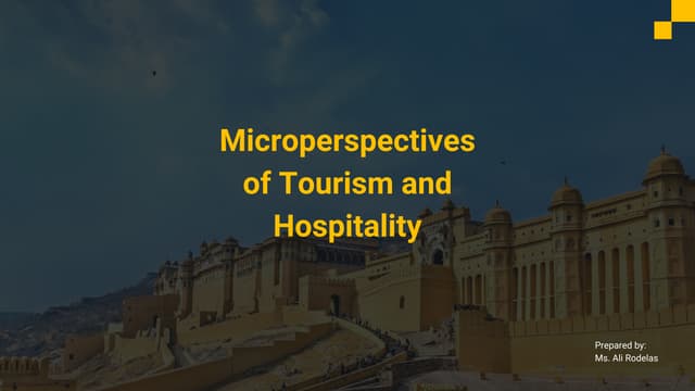 Entrepreneurship in Hospitality and Tourism | PDF