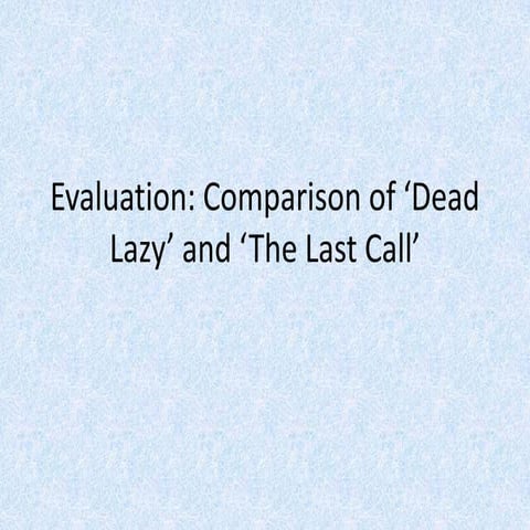 Prelim and final cut comparison