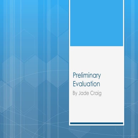 Preliminary Task Evaluation