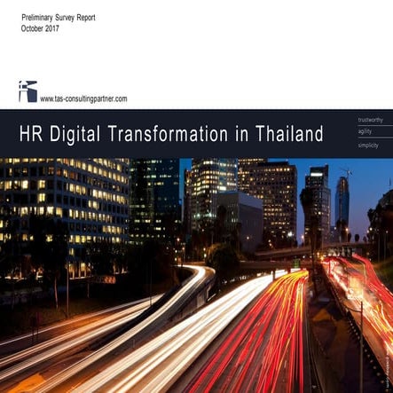 Preliminary survey report : Digital HR in Thailand