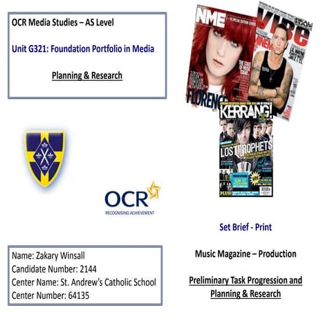 Preliminary Task - Planning & Research