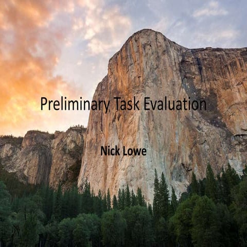 Preliminary task evaluation