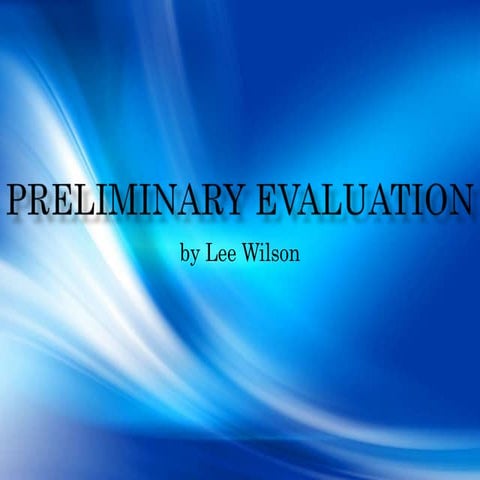 Preliminary Task Evaluation