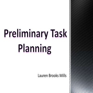 Magazine preliminary task planning 