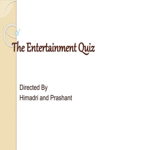 Entertainment Quiz Prelims