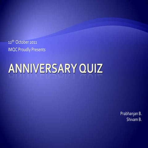 Not So Obvious Quiz Prelims