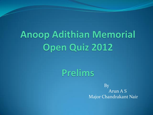 Prelims