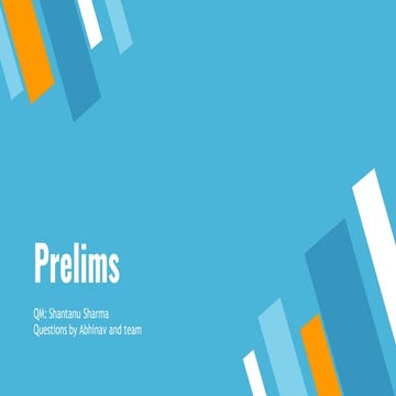 IIT Gandhinagar Amalthea Inquizzed 2018 prelims