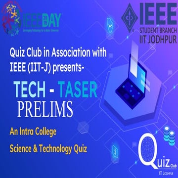 Sci-Tech Quiz Prelims IITJ (IEEE Day)