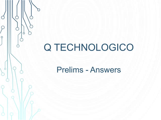 Prelims answers