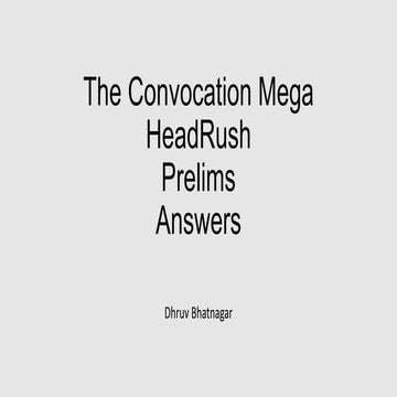 HeadRush Convo Quiz Prelims