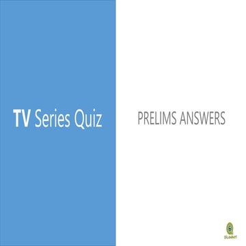IIM Calcutta Carpe Diem 2017 : TV Series Quiz Prelims