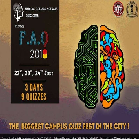 FAQ 2018 General Quiz Prelims answers