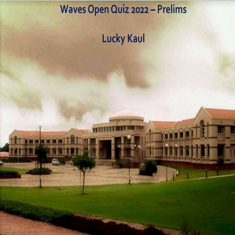 Prelims - The Waves Open Quiz 2022 at BITS Goa