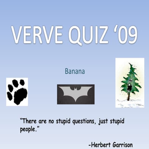 Verve Quiz 2009 Prelims