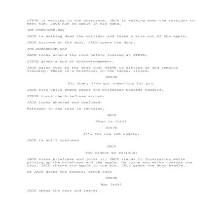 Preliminary Task Screenplay