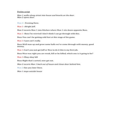 Stop motion storyboard draft | DOCX