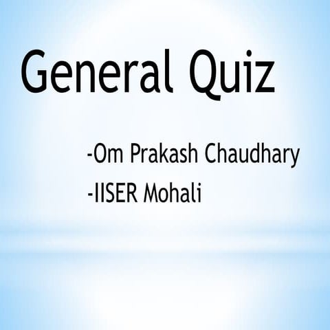 General Quiz