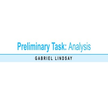 Prelim task analysis